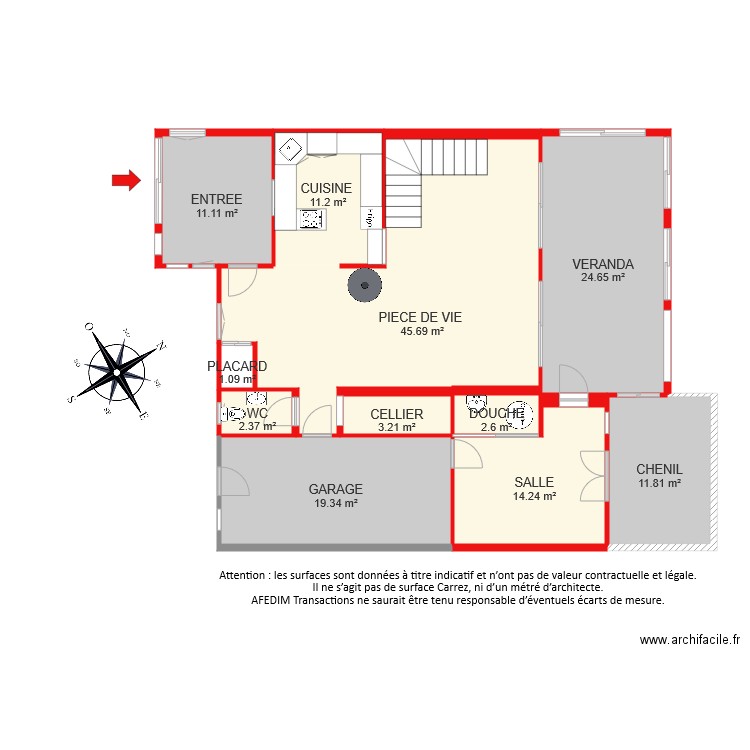 BI 4924 RDC. Plan de 0 pièce et 0 m2