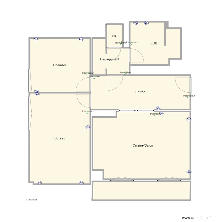 194 RdCdR Elec. Plan de 8 pièces et 68 m2