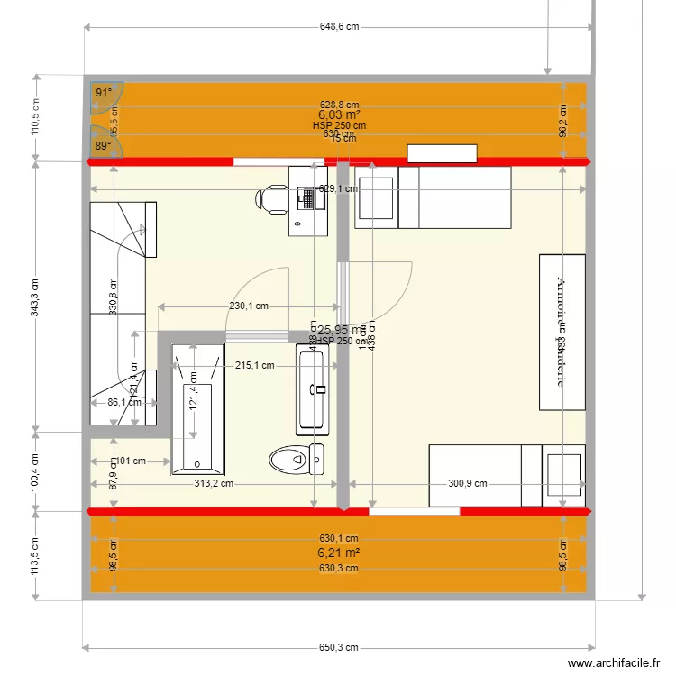 GRAND LEEZ 2eme am&eacute;nagement 3 ILG. Plan de 