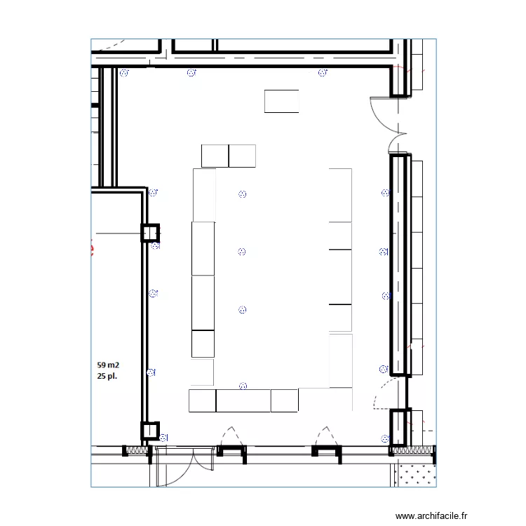 salle formation RDC en U prises. Plan de salle formation RDC en U prises. Plan de