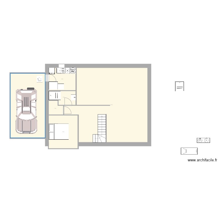 Futur maison. Plan de 6 pièces et 97 m2