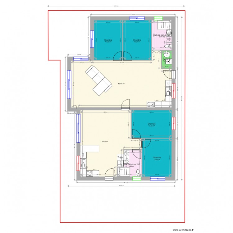 terrasse couverte. Plan de 0 pièce et 0 m2