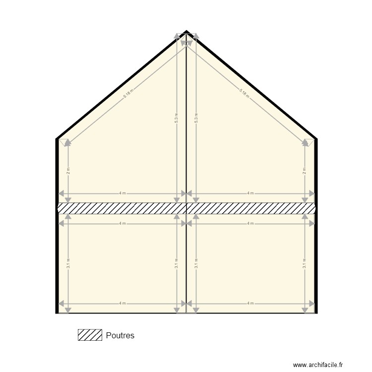 Plan de coupe salle 2. Plan de 0 pièce et 0 m2