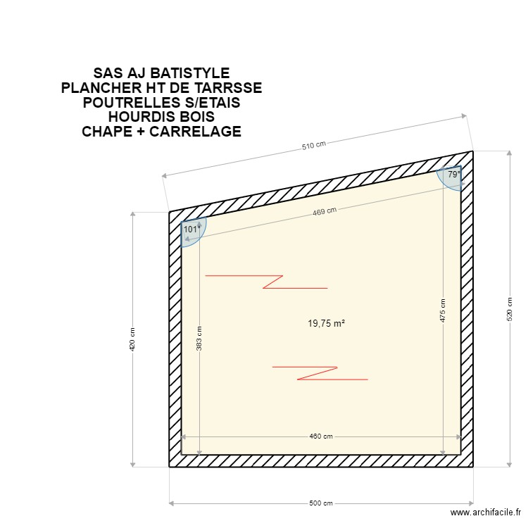 AJ BATISTYLE GOLF JUAN. Plan de 1 pièce et 20 m2