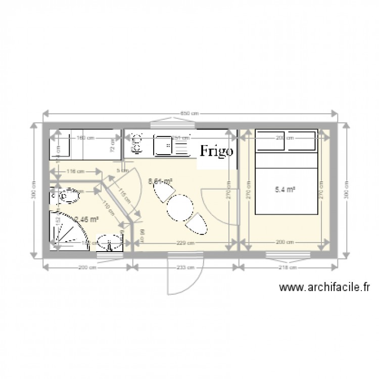 roulotte. Plan de 0 pièce et 0 m2