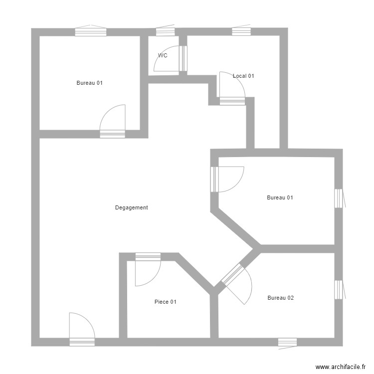 350601172. Plan de 7 pièces et 74 m2