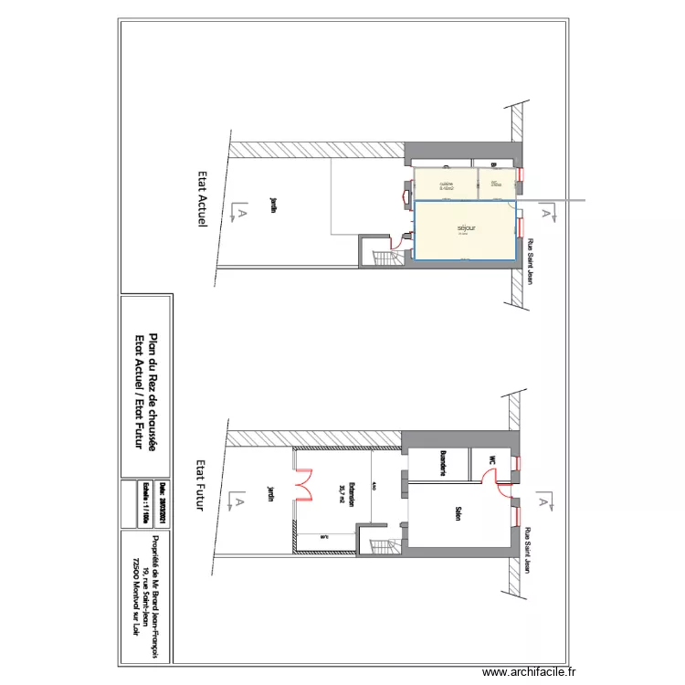 RDC ETAT. Plan de RDC ETAT. Plan de
