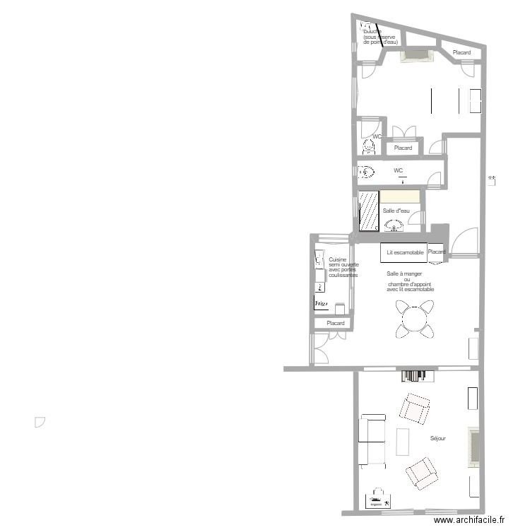 Plan Projet 12 Chomel. Plan de 1 pièce et 0 m2