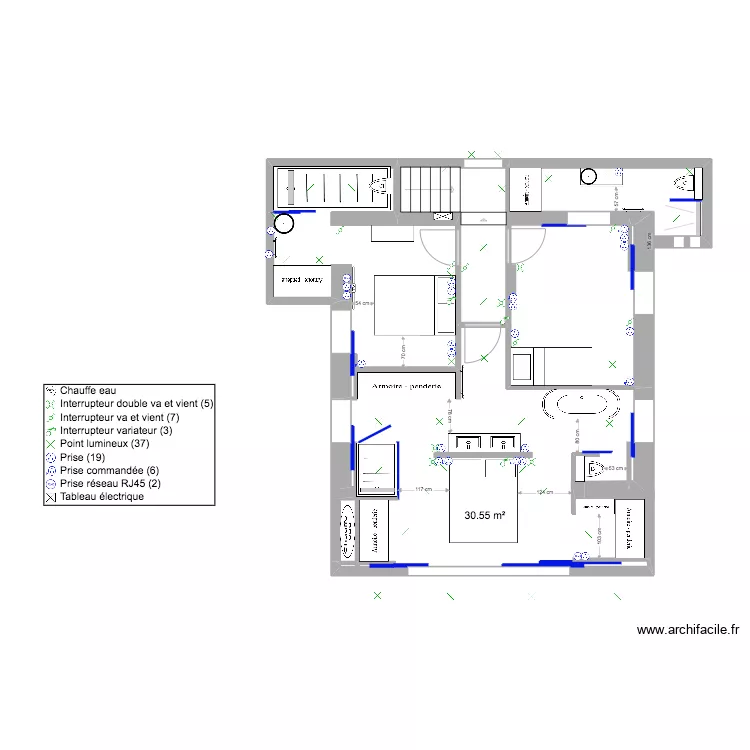 Roc Mer RDC Electricit&eacute; . Plan de 
