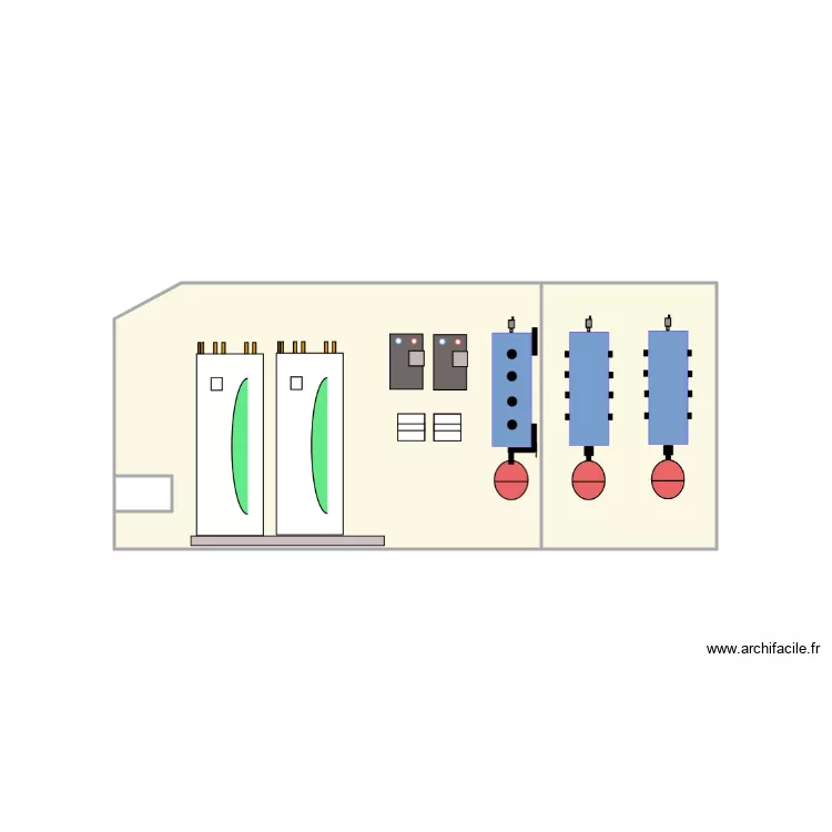 chaufferie Masse Castelanni. Plan de chaufferie Masse Castelanni. Plan de