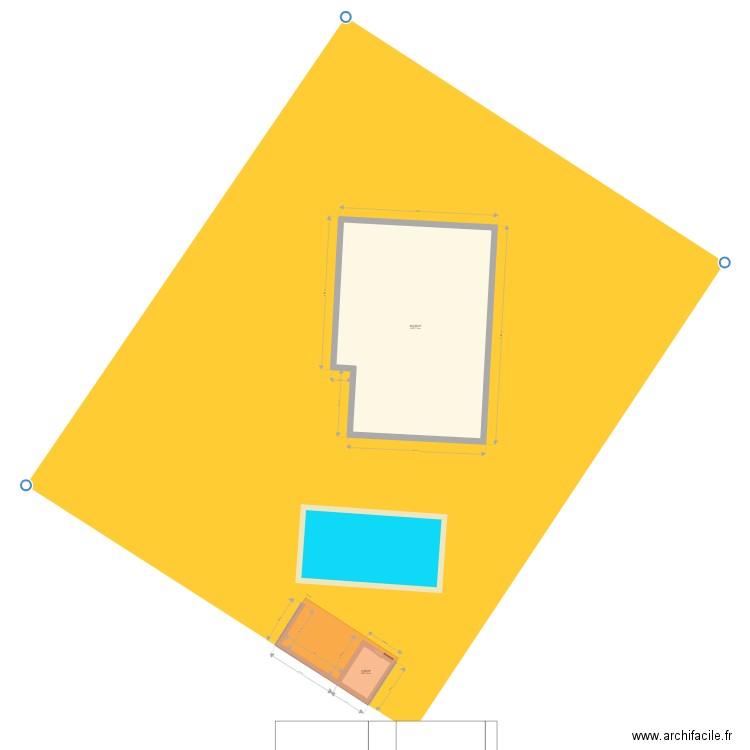 abri de jardin et local 1.1.1. Plan de 2 pièces et 110 m2