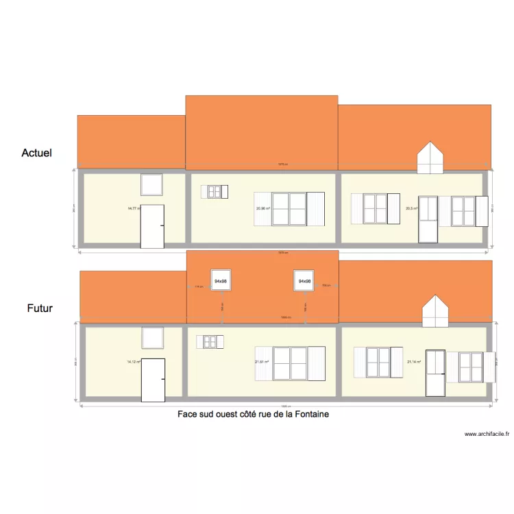saint rhomble facade2 futur. Plan de 