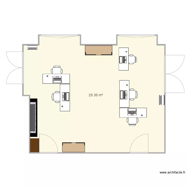 B004B  P&ocirc;le Central. Plan de 
