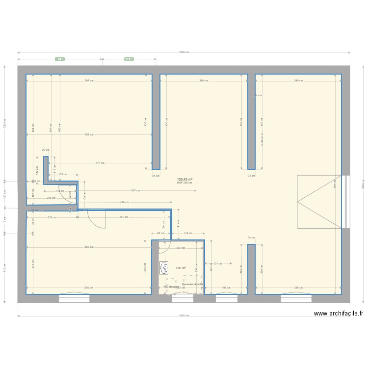 Yvrac Projet SSSOL 9. Plan de 2 pièces et 135 m2