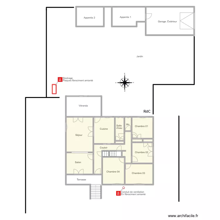 Croquis amiante 440600300. Plan de 