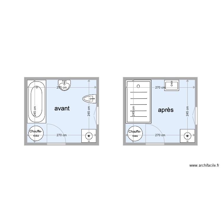 sdb chevrier . Plan de 0 pièce et 0 m2