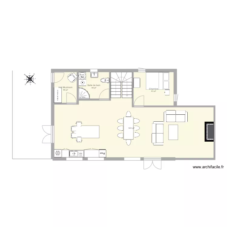 rdc cuisine salle a diner . Plan de rdc cuisine salle a diner . Plan de