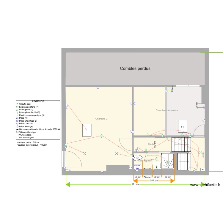 Plan étage ok métré. Plan de 0 pièce et 0 m2