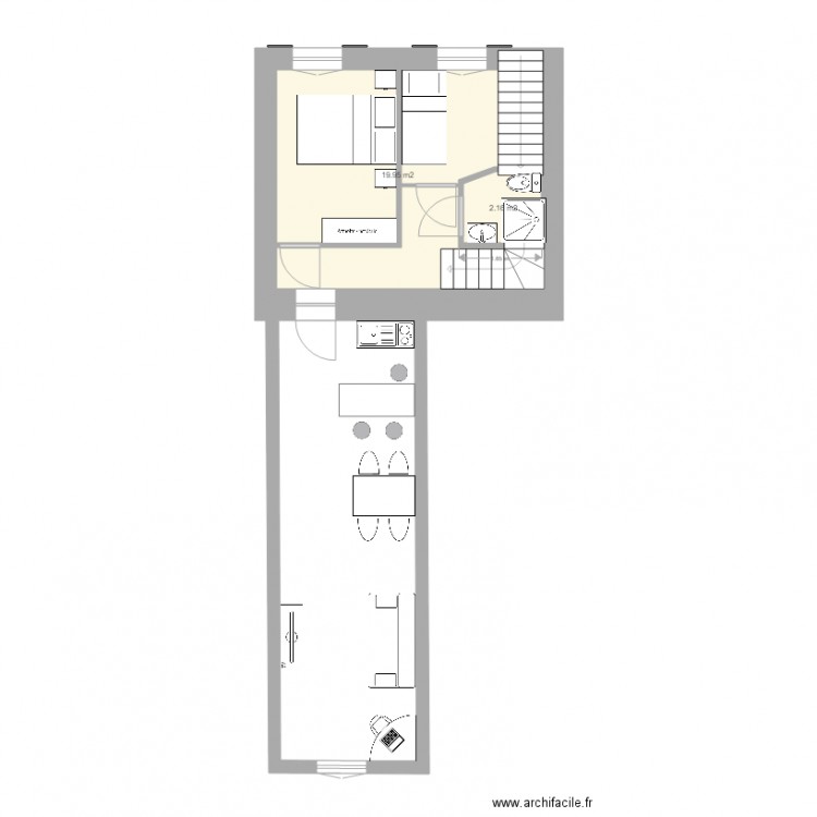 1er étage . Plan de 0 pièce et 0 m2