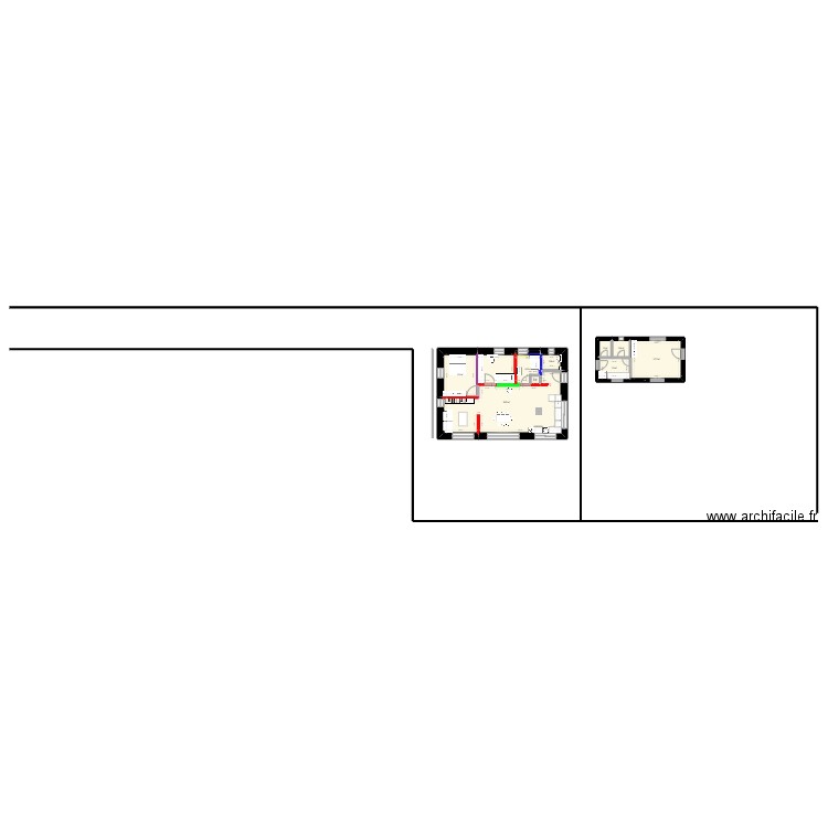 Nid . Plan de 9 pièces et 109 m2