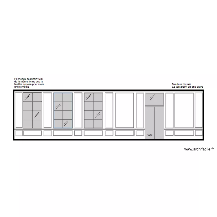 ceremonie elevation. Plan de 