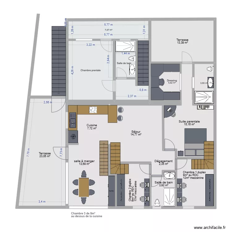 Maison ROCHA 2023. Plan de 