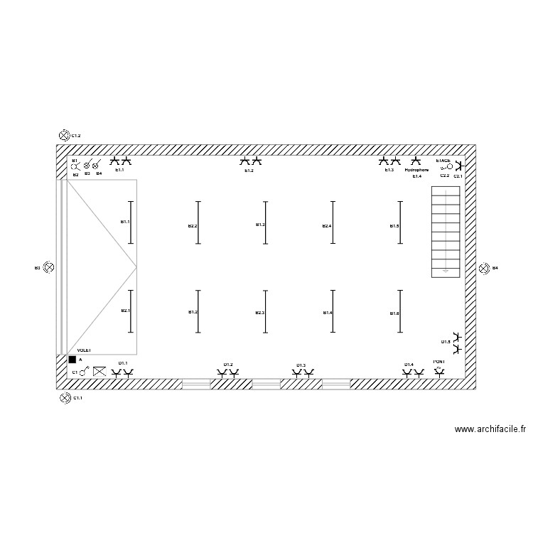 Garage Rez Devivier. Plan de 0 pièce et 0 m2