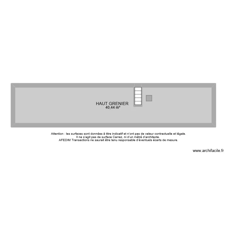 BI 9645 HAUT GRENIER. Plan de 