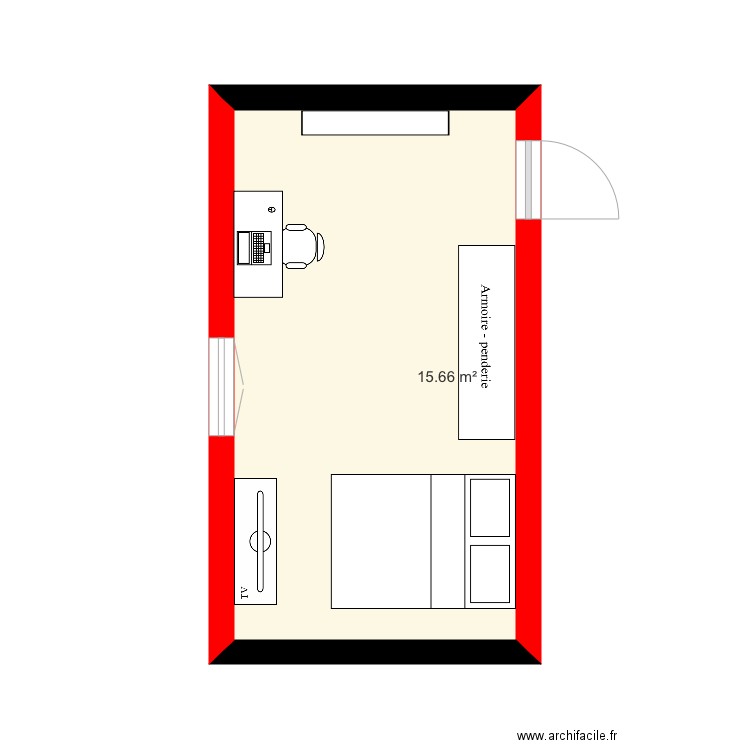 Chambre Mg8. Plan de 0 pièce et 0 m2