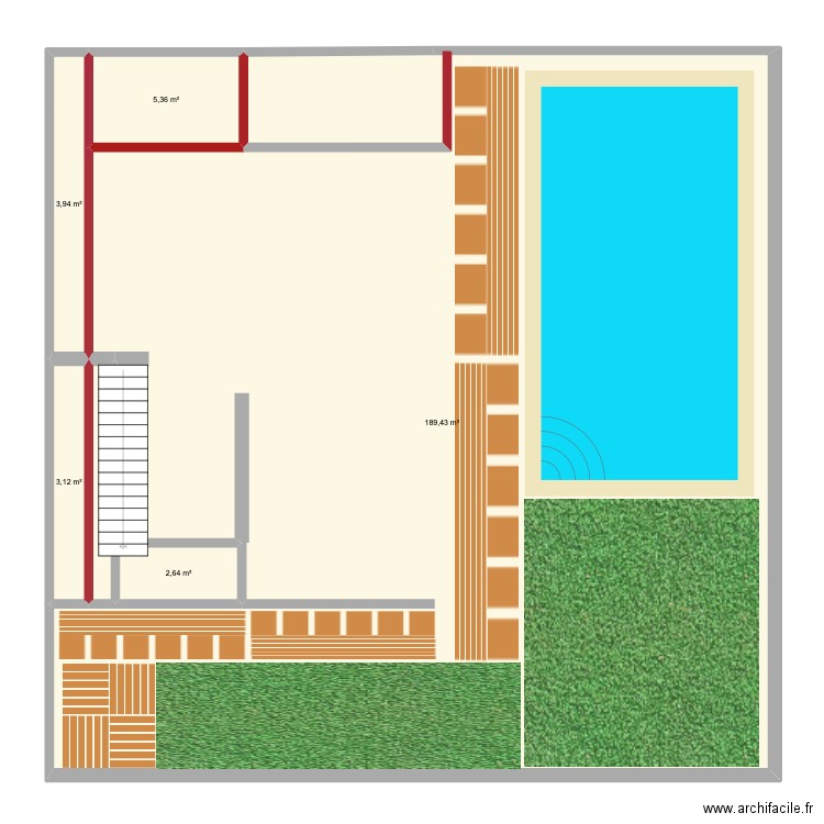 FABIO 2 MODIF. Plan de 5 pièces et 204 m2