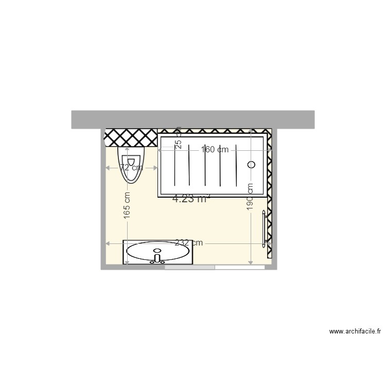 lardillon sdb. Plan de 0 pièce et 0 m2