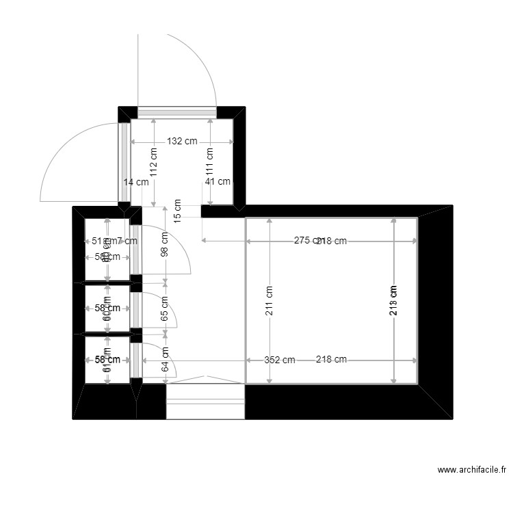 FAJ PC. Plan de 17 pièces et 59 m2