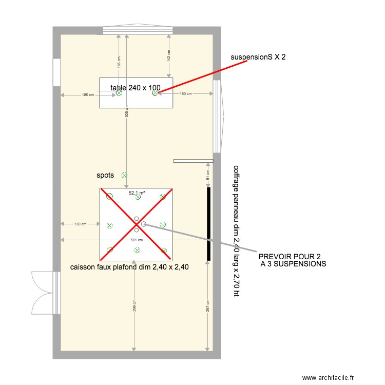 projet salon florence durand . Plan de 0 pièce et 0 m2