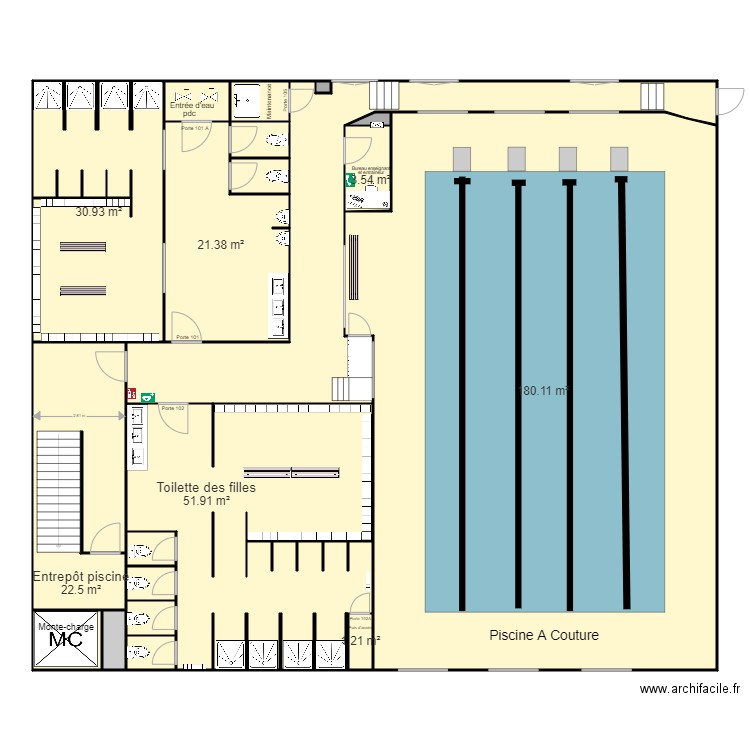 aréa piscine. Plan de 0 pièce et 0 m2