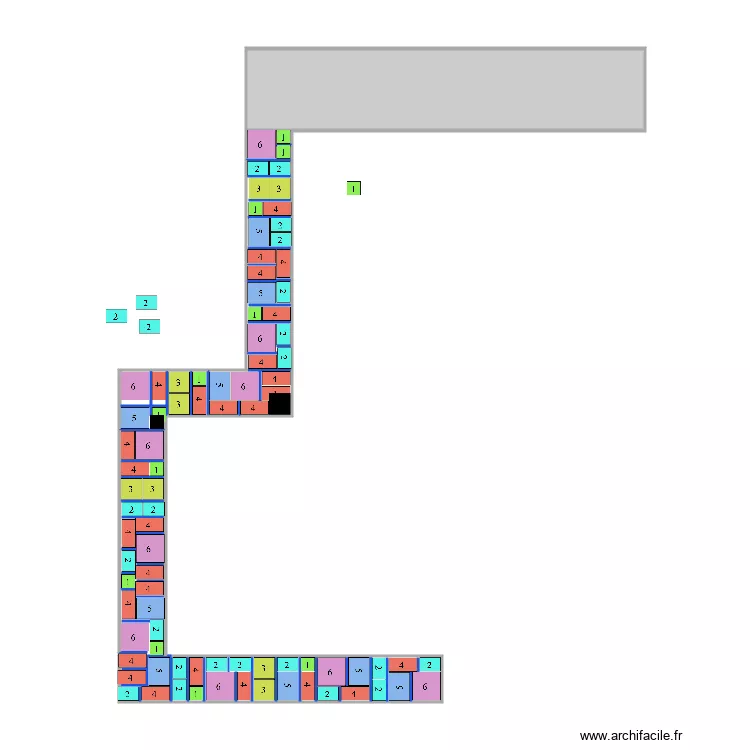 TERRASSE JOINTS 4 CM. Plan de 
