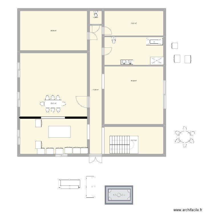 MAISON VALENCE. Plan de 18 pièces et 425 m2