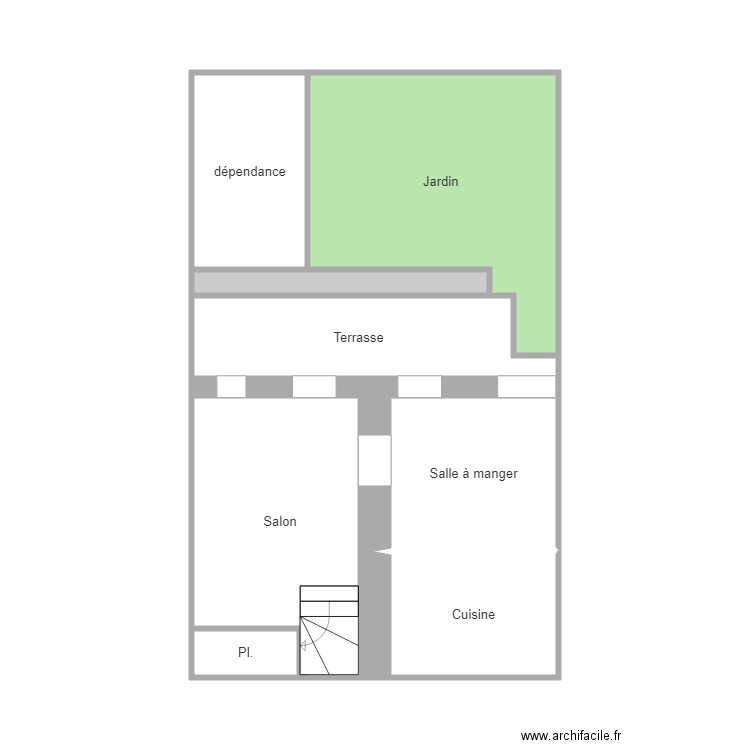 RDC PATRON. Plan de 0 pièce et 0 m2