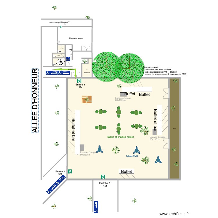 Bastide du Roy  pavillon des oliviers  VAE. Plan de 6 pièces et 454 m2