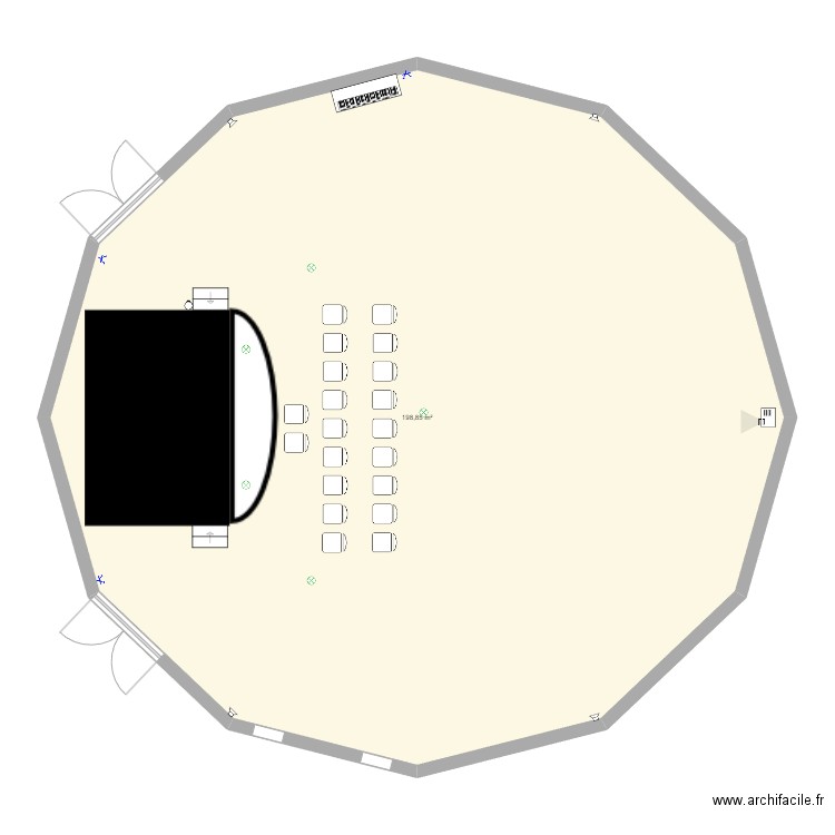 ccf. Plan de 1 pièce et 199 m2