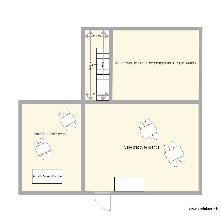 Arvillers. Plan de 4 pièces et 57 m2