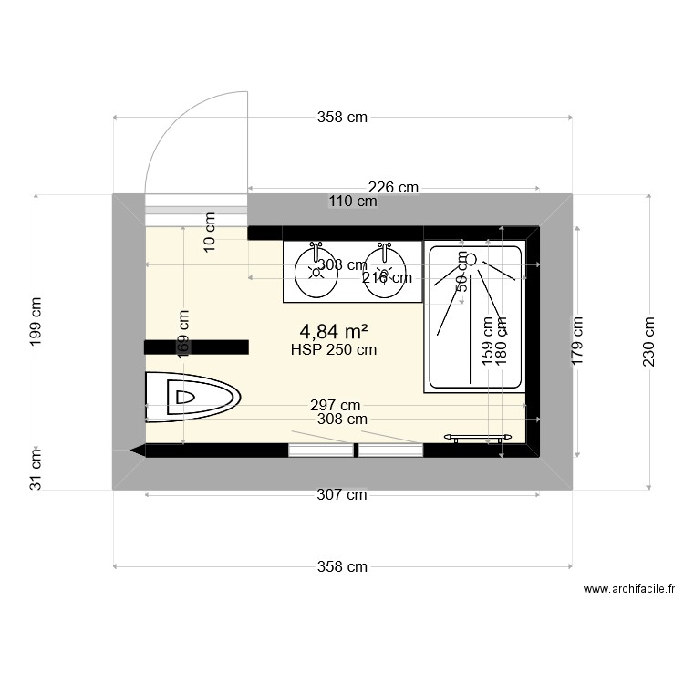 salle de bain2. Plan de 0 pièce et 0 m2
