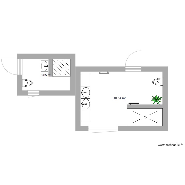 SDB. Plan de 0 pièce et 0 m2