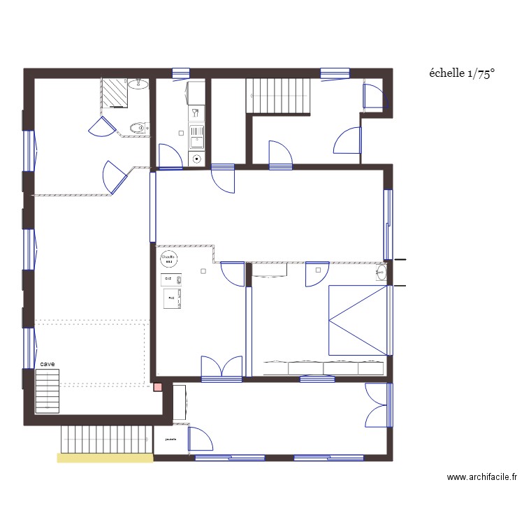 R de C plan de base. Plan de 0 pièce et 0 m2