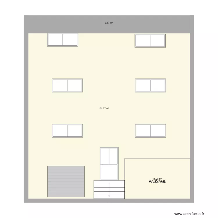RACINE FACADE NORD. Plan de 