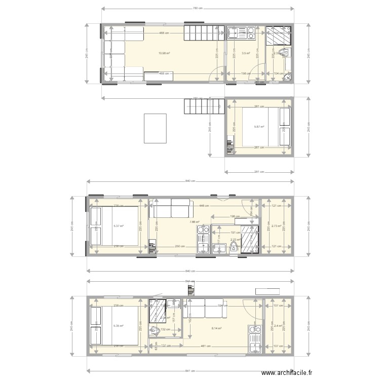 TINY HOUSE. Plan de 0 pièce et 0 m2