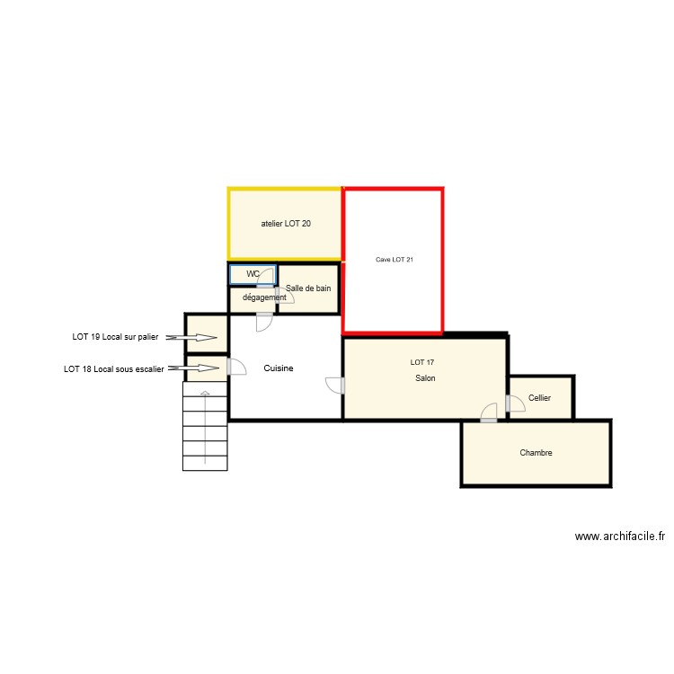 rdc sud. Plan de 0 pièce et 0 m2