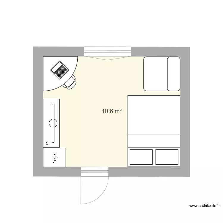 Chambre 2. Plan de 