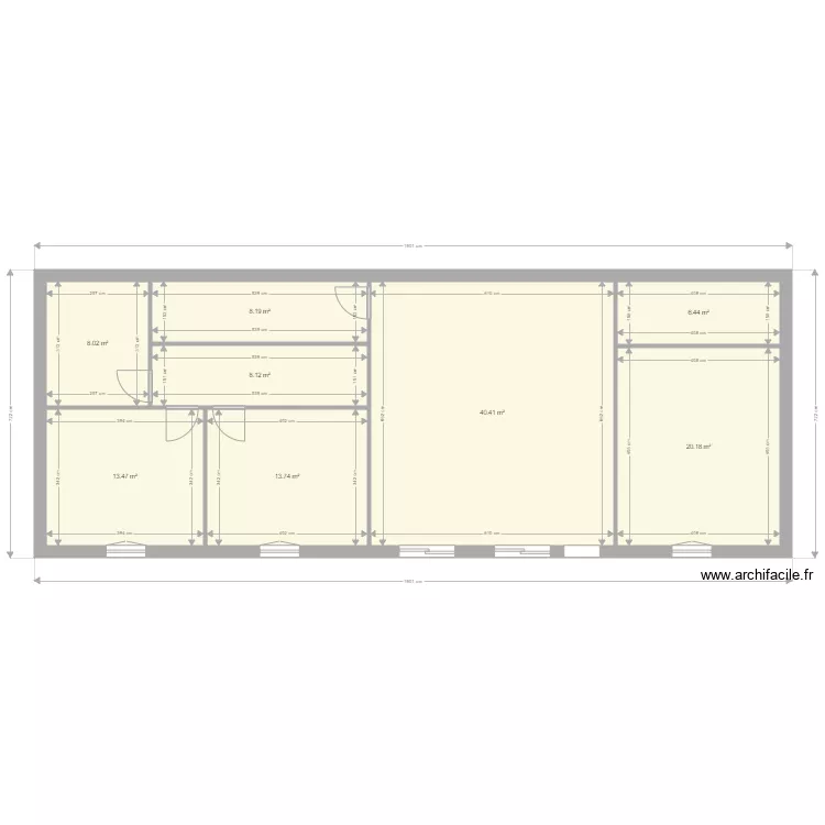 plan 120 m2 b. Plan de 