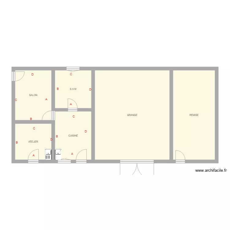 grenoullioux. Plan de 