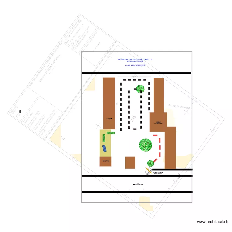 ¨Plan vide grenier école Beaumarchais. Plan de ¨Plan vide grenier école Beaumarchais. Plan de